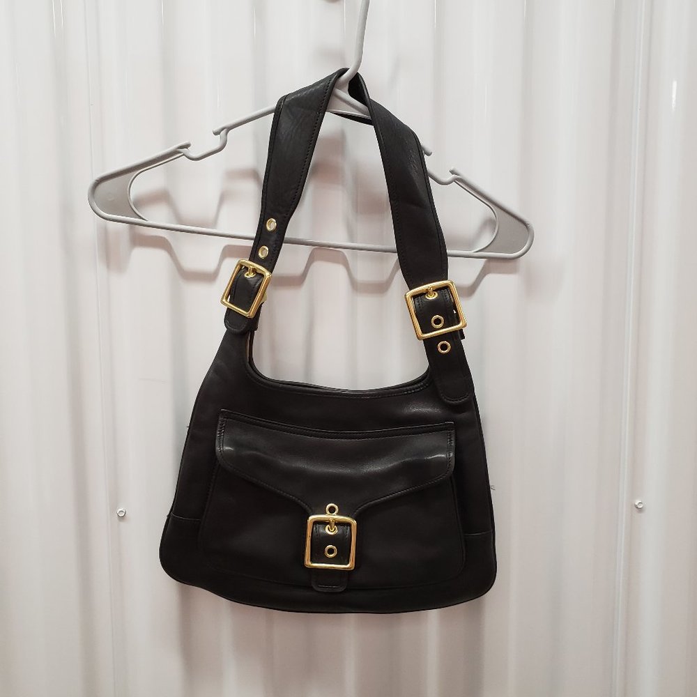 Vintage Coach 9340 Leather Shoulder Bag Purse